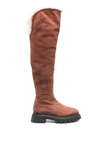 Stuart Weitzman Bedford suede thigh-high boots - Marrone