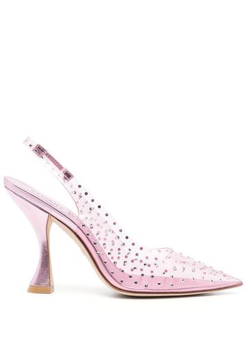 Stuart Weitzman crystal-embellished transparent pumps - Rosa