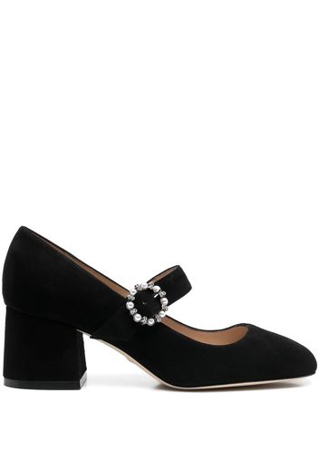 STUART WEITZMAN Sue embellished-buckle pumps - Nero