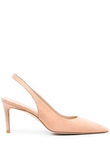 Stuart Weitzman pointed toe suede slingback pumps - Toni neutri