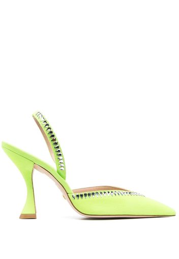 Stuart Weitzman Pumps con decorazione di cristalli 110mm - Verde