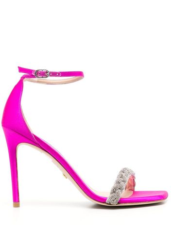 Stuart Weitzman Sandali con decorazione di cristalli 107mm - Rosa