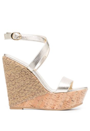 Stuart Weitzman 130mm open-toe platform sandals - Oro