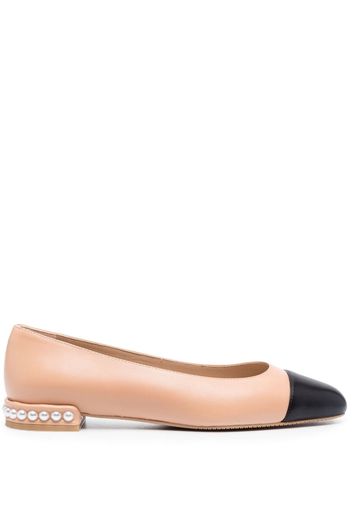 Stuart Weitzman Pearl contrasting-toecap ballerina shoes - Rosa