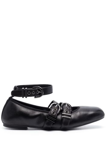 Stuart Weitzman Maverick leather ballerina shoes - Nero