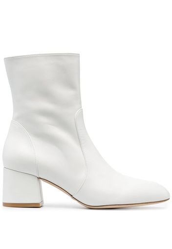 Stuart Weitzman Flareblock 60mm leather boots - Bianco