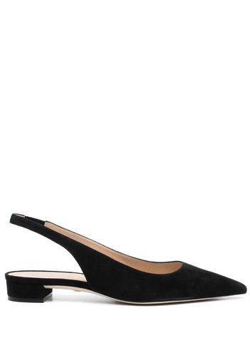 Stuart Weitzman Slingback suede ballerina shoes - Nero