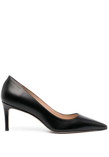 Stuart Weitzman pointed-toe 75mm leather pumps - Nero