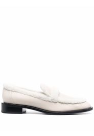 Stuart Weitzman Mocassini con bordo in shearling - Toni neutri