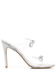 Stuart Weitzman embellished-bow detail 115mm sandals - Argento