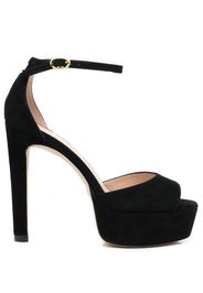 Stuart Weitzman platform suede sandals - Nero