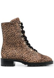 Stuart Weitzman jaguar-print 40mm ankle boots - Marrone