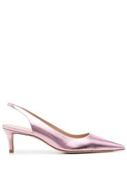 Stuart Weitzman metallic-effect pointed pumps - Rosa