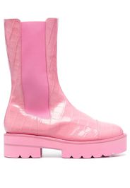 Stuart Weitzman Stivali con effetto coccodrillo - Rosa