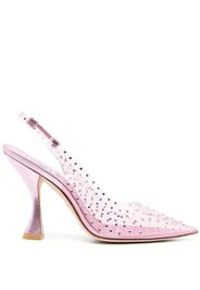 Stuart Weitzman crystal-embellished transparent pumps - Rosa