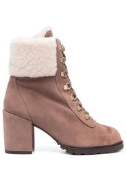 Stuart Weitzman 90mm ankle lace-up fastening boots - Marrone