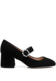 STUART WEITZMAN Sue embellished-buckle pumps - Nero