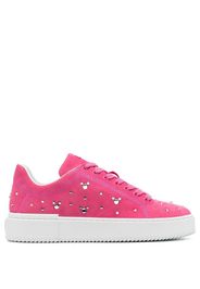 Stuart Weitzman crystal-embellished suede sneakers - Rosa