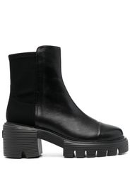Stuart Weitzman panelled leather 75mm Chelsea boots - Nero