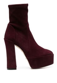 Stuart Weitzman suede platform 150mm boots - Rosso