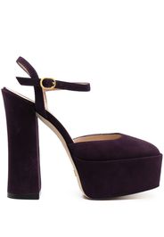 Stuart Weitzman square-toe 150mm suede platform pumps - Viola