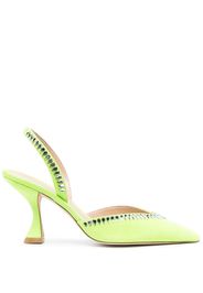 Stuart Weitzman Gemcut XCurve 85mm slingback pumps - Verde