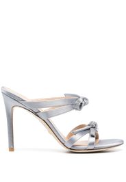 Stuart Weitzman bow-detail slip-on 100mm sandals - Grigio