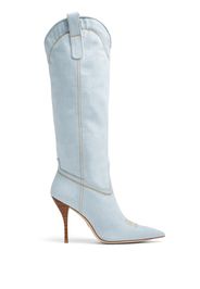 Stuart Weitzman western-style denim high boots - Blu