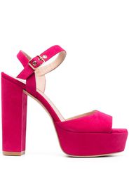 Stuart Weitzman 135mm platform suede sandals - Rosa