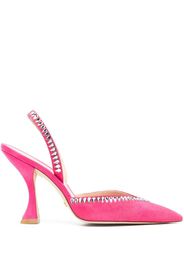 Stuart Weitzman rhinestone 105mm suede pumps - Rosa