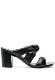 Stuart Weitzman 85mm knot-detail leather mules - Nero