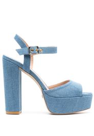 Stuart Weitzman block-heel platform sandals - Blu