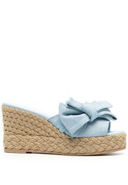 Stuart Weitzman Loveknot Espadrille 100mm wedge sandals - Blu