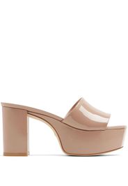 Stuart Weitzman 95mm open-toe leather mules - Toni neutri