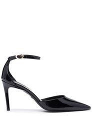 Stuart Weitzman 80mm pointed-toe leather pumps - Nero