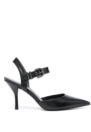 Stuart Weitzman 85mm pointed-toe leather pumps - Nero