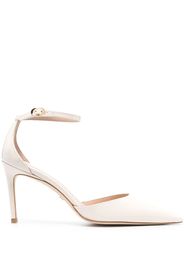 Stuart Weitzman 97mm pointed-toe leather pumps - Toni neutri