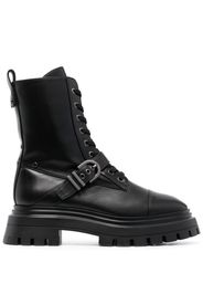 Stuart Weitzman Maverick Bedford Moto leather boots - Nero
