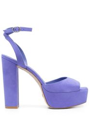 Stuart Weitzman Ryder II 125mm suede platform sandals - Blu