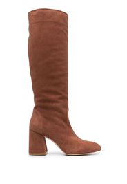 Stuart Weitzman Flareblock 85mm suede boots - Marrone