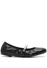 Stuart Weitzman Goldie leather ballerina shoes - Nero