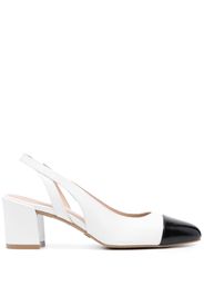 Stuart Weitzman Sleek Slingback 60mm leather pumps - Bianco