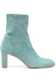Stuart Weitzman Vida 75mm suede ankle boots - Blu