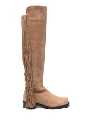 Stuart Weitzman 5050 Bold Crystal Fringe 40mm boots - Marrone