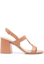 Stuart Weitzman Ibiza 75mm leather sandals - Marrone