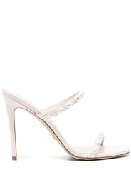Stuart Weitzman Aleena Pearlita 115mm leather sandals - Toni neutri