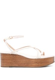 Stuart Weitzman Wovette wedge sandals - Toni neutri