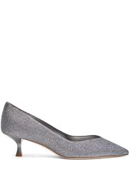 Stuart Weitzman Eva 35mm glitter pumps - Argento
