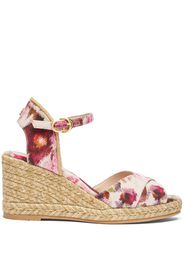 Stuart Weitzman abstract print wedge sandals - Toni neutri