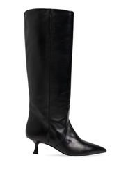 Stuart Weitzman 50mm Naomi leather boots - Nero